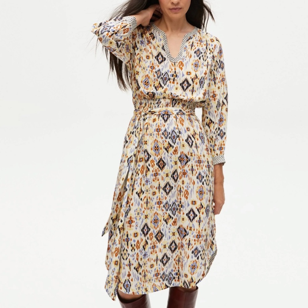 NWT Michael Stars Francis Dress-chalk combo